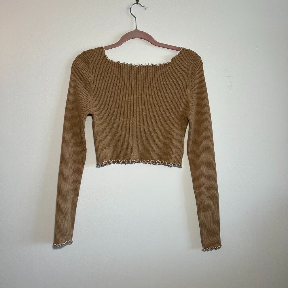 American Eagle Super Soft Ribbed Sweater Cropped